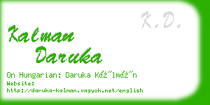 kalman daruka business card